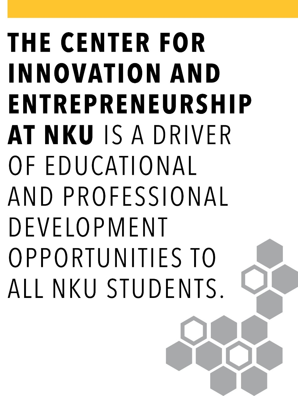 The Center for Innovation and Entrepreneurship at 91 is a driver of educational and professional development opportunities to all 91 students.